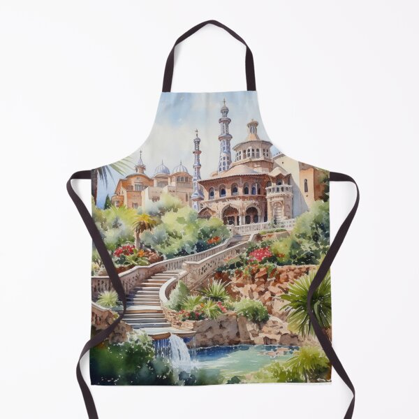 Item preview, A Watercolor Design of the Park Güell - Barcelona - Spain designed and sold by Sketch-Shack.