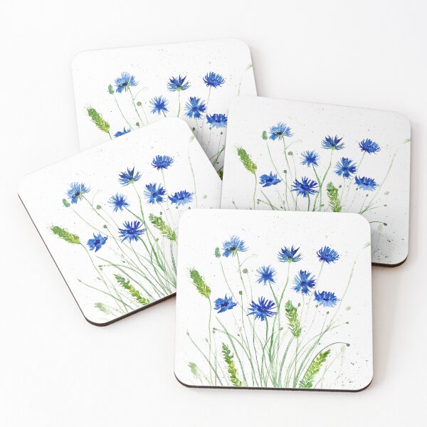Item preview, Blue Cornflowers Wildflowers flowers designed and sold by Artbymonika.