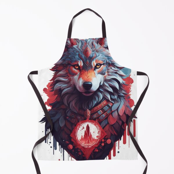Artikelvorschau, Roter und blauer Wolf entworfen und verkauft von ToporArt.