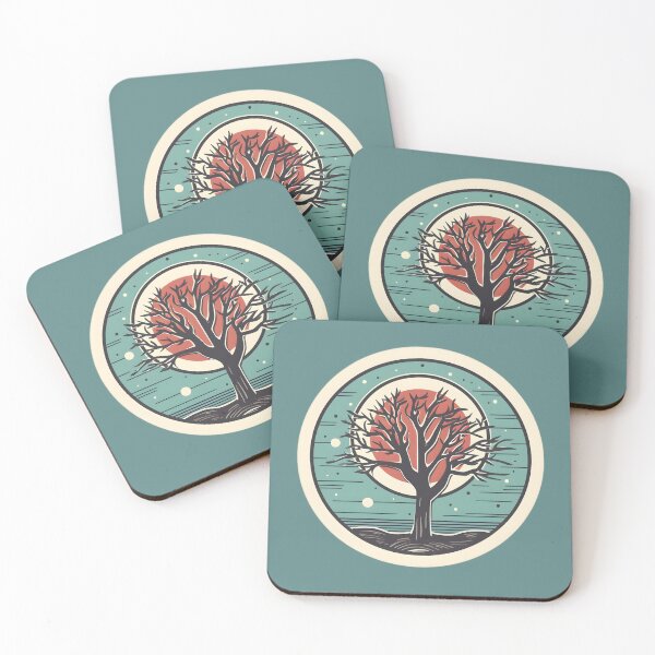 Item preview, Minimalist Rerto Tree designed and sold by DafraDesign.