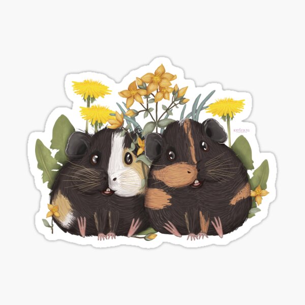 Item preview, Two sweet guinea pigs  designed and sold by kidizajn.