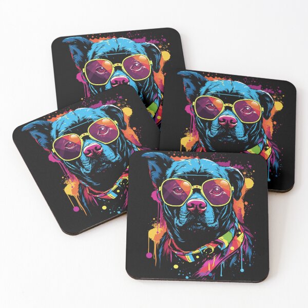 Item preview, Colorful Cool Dog (3) designed and sold by atzek.