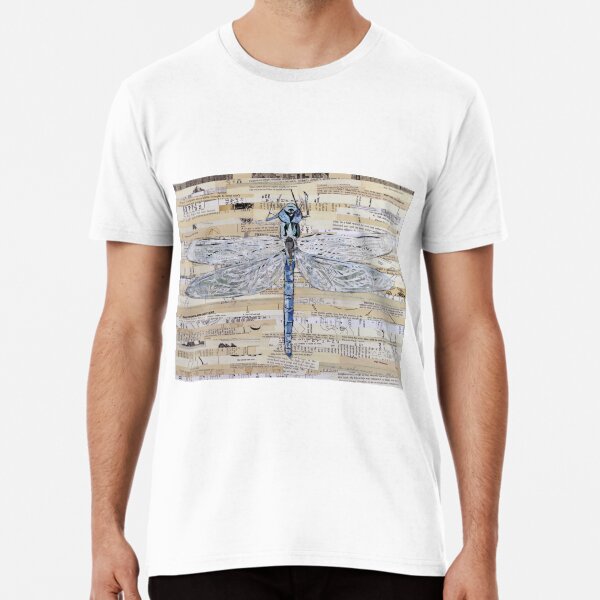 Blue Dragonfly Collage by C.E. White Premium T-Shirt
