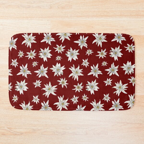 Item preview, EDELWEISS PATTERN-dark red designed and sold by BEATRIZ ABAITUA.