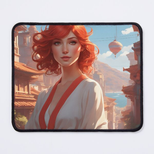 Item preview, Red haired woman designed and sold by Jambonfromage.