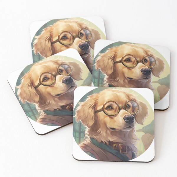 Item preview, Meet 'Specs Rover': The Spectacled Golden Retriever Explorer with a Sense of Adventure designed and sold by Christian Weiss.