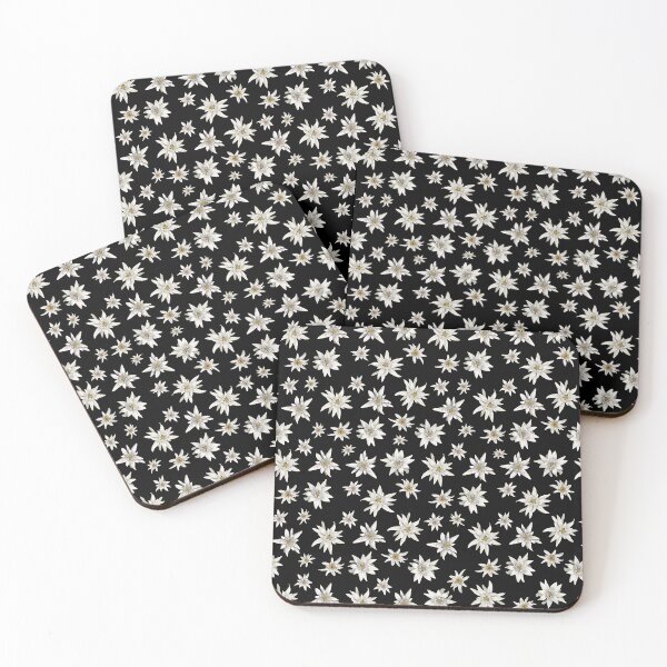 Item preview, EDELWEISS PATTERN-black designed and sold by BEATRIZ ABAITUA.