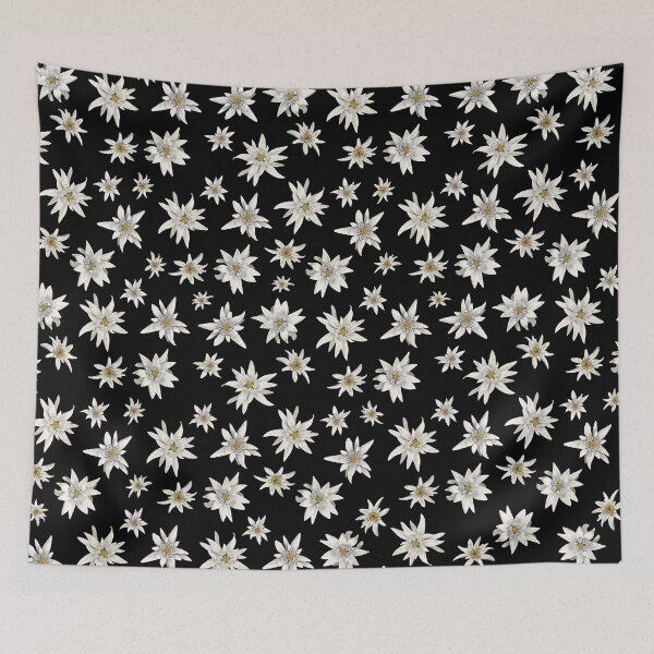 Item preview, EDELWEISS PATTERN-black designed and sold by BEATRIZ ABAITUA.
