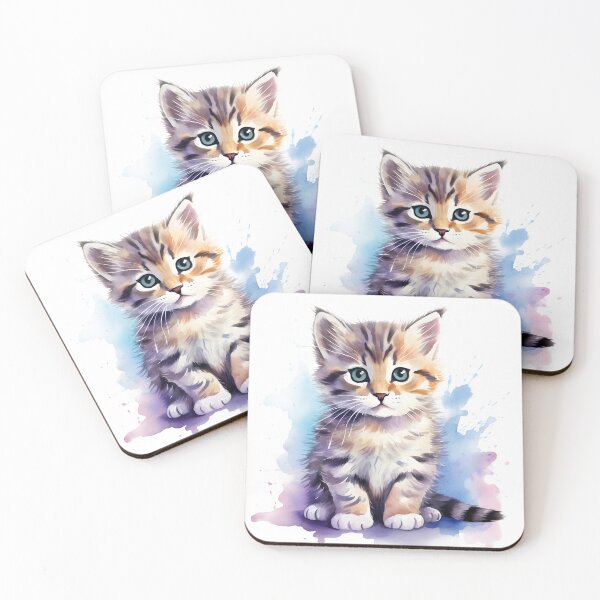 Item preview, Watercolor boho cute kitten designed and sold by naatala.