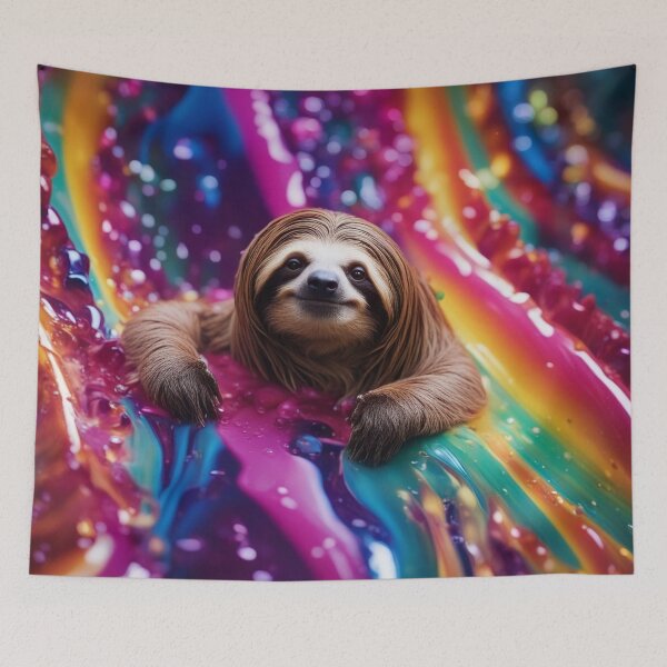 Item preview, A sloth in a frenzy of colour designed and sold by Girih.