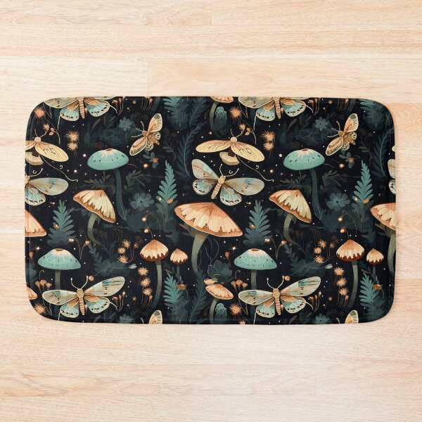 Item preview, Moth and Mystical Magic Mushrooms Art designed and sold by meggydesigns.