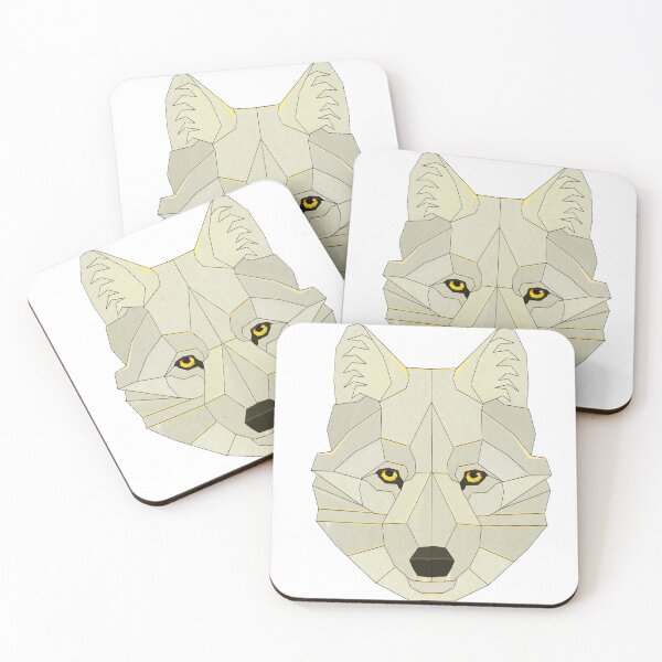Item preview, Lobo blanco geométrico designed and sold by songbird-art.