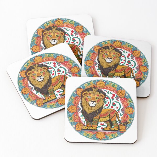 Item preview, Cute Lion in Alebrijes Frame designed and sold by reggaeartgifts.