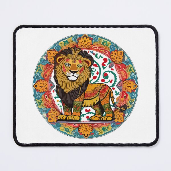 Item preview, Cute Lion in Alebrijes Frame designed and sold by reggaeartgifts.