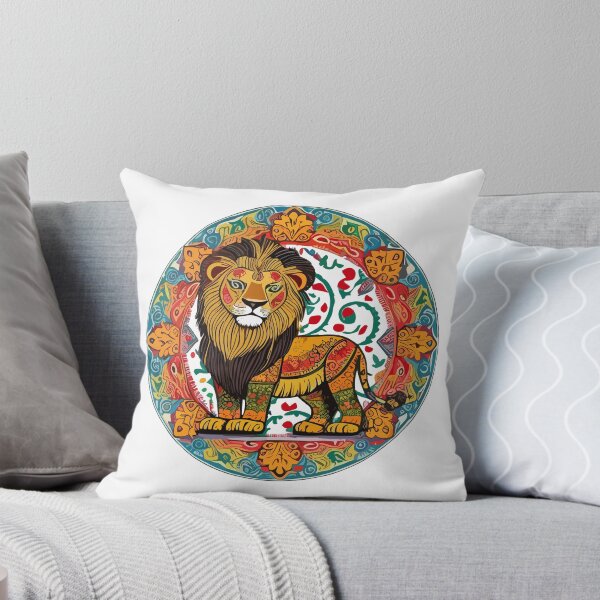 Item preview, Cute Lion in Alebrijes Frame designed and sold by reggaeartgifts.