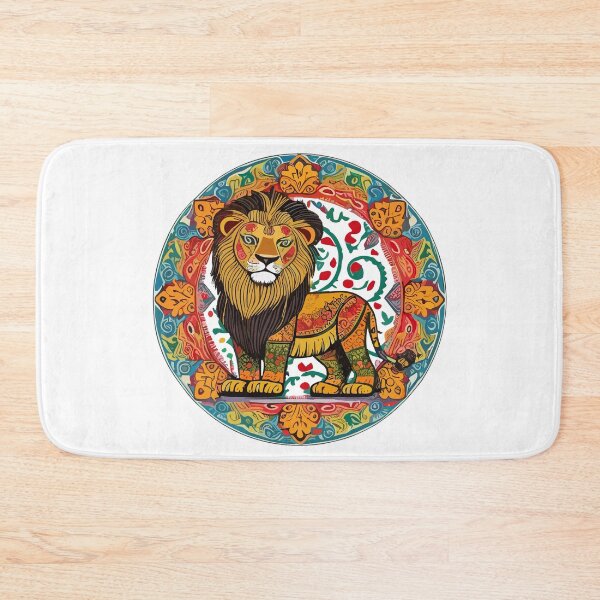 Item preview, Cute Lion in Alebrijes Frame designed and sold by reggaeartgifts.