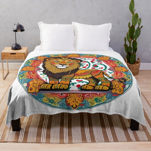 Item preview, Cute Lion in Alebrijes Frame designed and sold by reggaeartgifts.