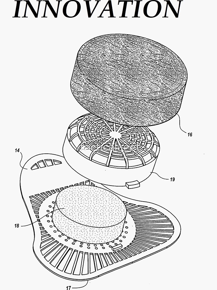 "Urinal Cake The Epitome of Modern Innovation" Sticker for Sale by