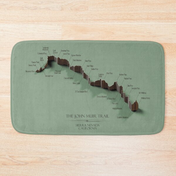 Item preview, John Muir Trail 3D Trail Rendering designed and sold by MuddledRemarks.