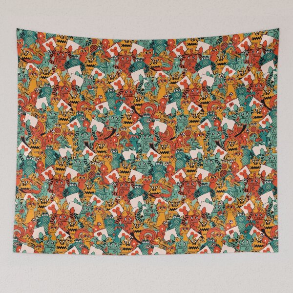 Item preview, All over pattern of Cute Colorful Robots  designed and sold by Melissa Plugge-Dekker.