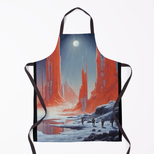 Item preview, Alien Landscape of Rocky Planet with Red Mineral Cliffs designed and sold by Je-we.