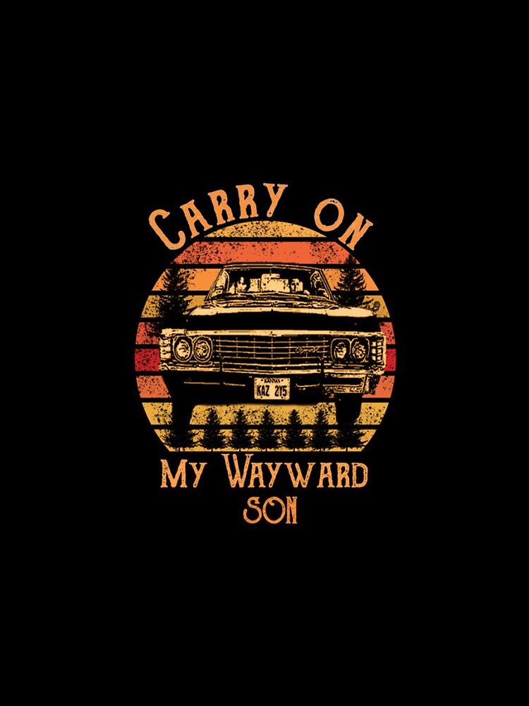 Aperçu 4 sur 4. Coque iPhone avec l'œuvre Supernatural - Carry on my Wayward Son créée et vendue par ThreadGen.