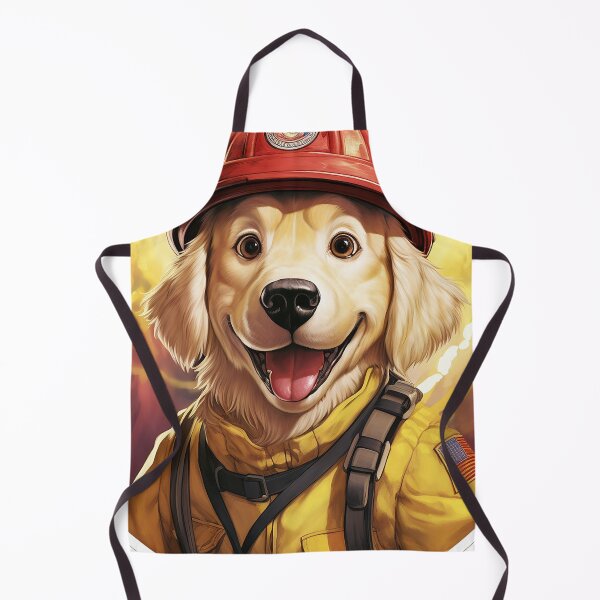 Item preview, Meet 'Blaze': The Courageous Firefighter Golden Retriever Who Braves the Flames designed and sold by Christian Weiss.