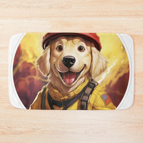 Item preview, Meet 'Blaze': The Courageous Firefighter Golden Retriever Who Braves the Flames designed and sold by Christian Weiss.