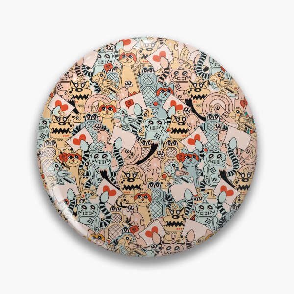 Item preview, Cute Soft Colored Robots in an overall setting designed and sold by Melissa Plugge-Dekker.