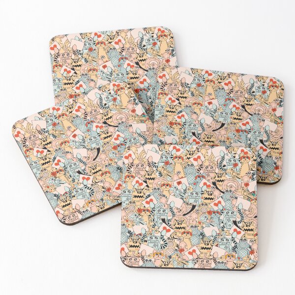 Item preview, Cute Soft Colored Robots in an overall setting designed and sold by Melissa Plugge-Dekker.