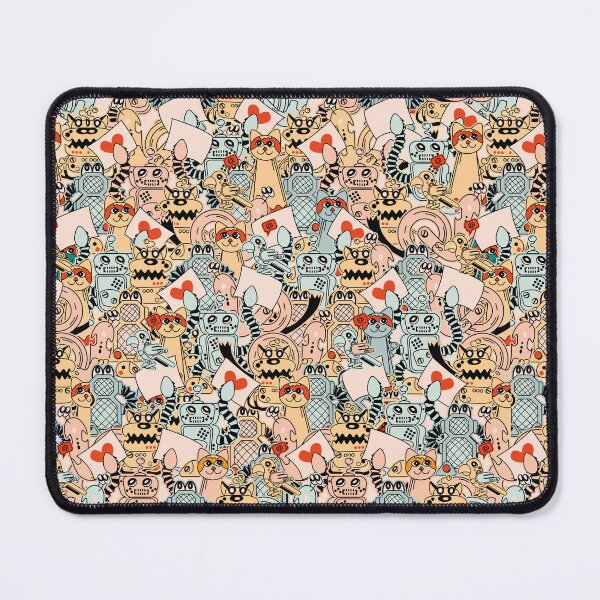 Item preview, Cute Soft Colored Robots in an overall setting designed and sold by Melissa Plugge-Dekker.