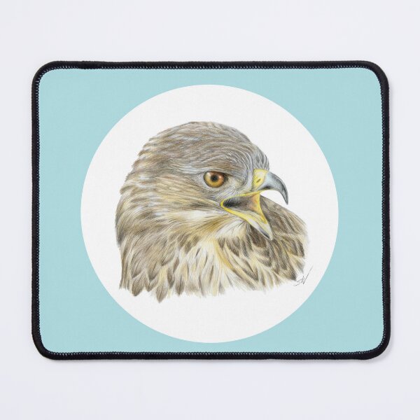 Item preview, Buzzard Coloured Pencil Drawing (light blue) designed and sold by SandraWarmerdam.