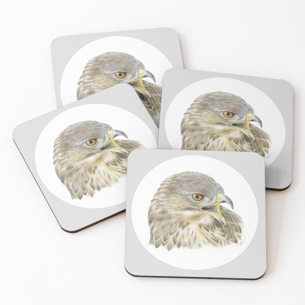 Item preview, Buzzard Coloured Pencil Drawing (grey) designed and sold by SandraWarmerdam.