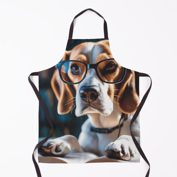 Item preview, Dog Reading a Book Wearing Glasses - Beagle designed and sold by AllOfUsOrNone.
