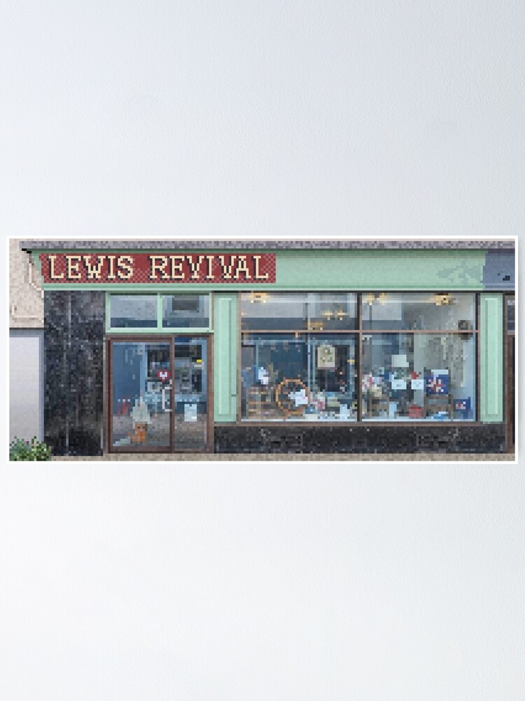 Thumbnail 1 of 3, Poster, Lewis Revival pixel art, Stornoway designed and sold by TheRandomFactor.