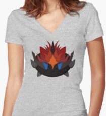 Cute Divinity Lizard Women's Fitted V-Neck T-Shirt