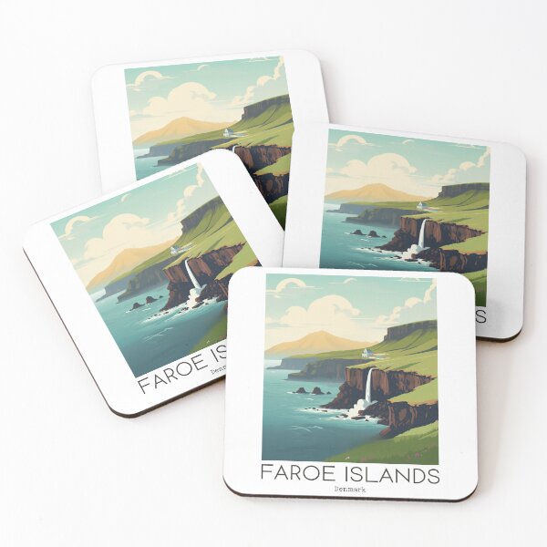 Item preview, A Vintage Travel Illustration of the Faroe Islands - Denmark designed and sold by GoodOldVintage.