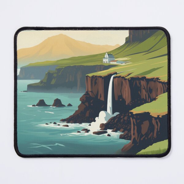 Item preview, A Vintage Travel Illustration of the Faroe Islands - Denmark designed and sold by GoodOldVintage.