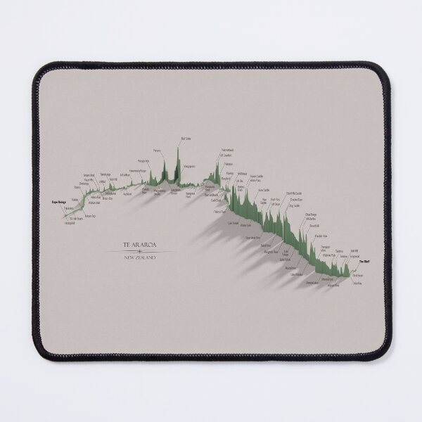 Item preview, Te Araroa Trail New Zealand 3D Trail Rendering designed and sold by MuddledRemarks.