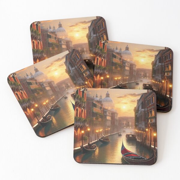 Item preview, Picturesque gondolas in the canals designed and sold by AICreatorin.