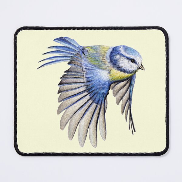Item preview, Blue Tit Coloured Pencil Drawing (light yellow) designed and sold by SandraWarmerdam.