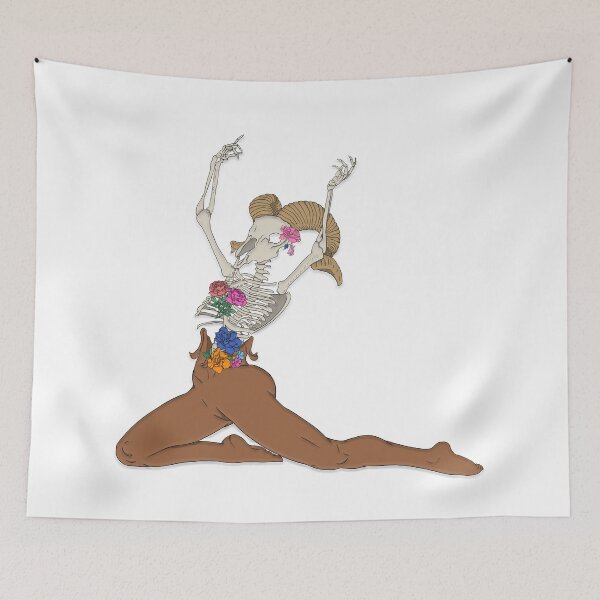 Item preview, Witchy Skeleton Woman with Flowers designed and sold by RaphaelLeraux.