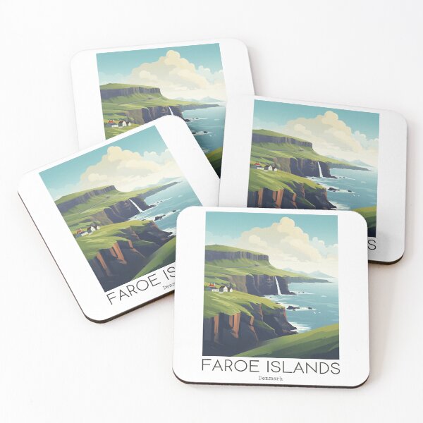 Item preview, A Vintage Travel Illustration of the Faroe Islands - Denmark designed and sold by GoodOldVintage.