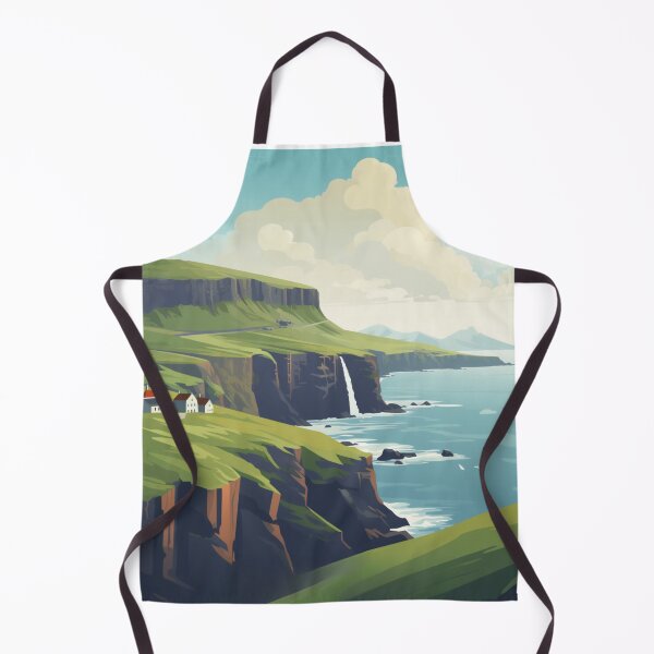Item preview, A Vintage Travel Illustration of the Faroe Islands - Denmark designed and sold by GoodOldVintage.