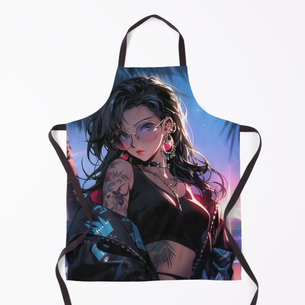 Item preview, 90s Cyberpunk Anime Girl Mia in Los Angeles: Merging Nostalgia and Futuristic Glamour by the Beach! designed and sold by RIAiCreations.