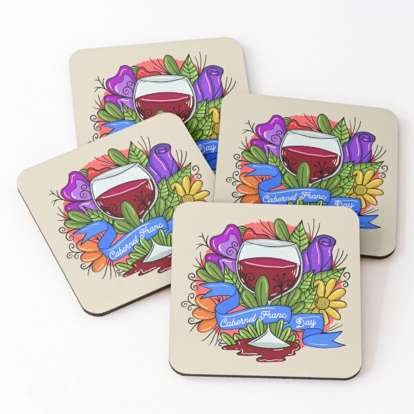 Item preview, Retro Cabernet Franc Day, floral arsty wine designed and sold by HolidayBug.