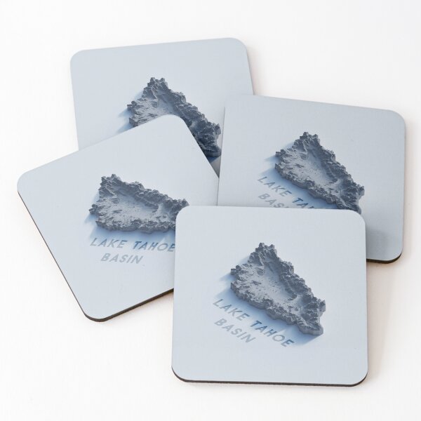 Item preview, Lake Tahoe Basin 3D Elevation Rendering designed and sold by MuddledRemarks.