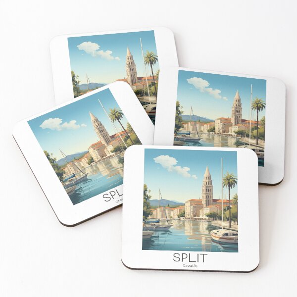 Item preview, A Vintage Travel Illustration of Split - Croatia designed and sold by GoodOldVintage.