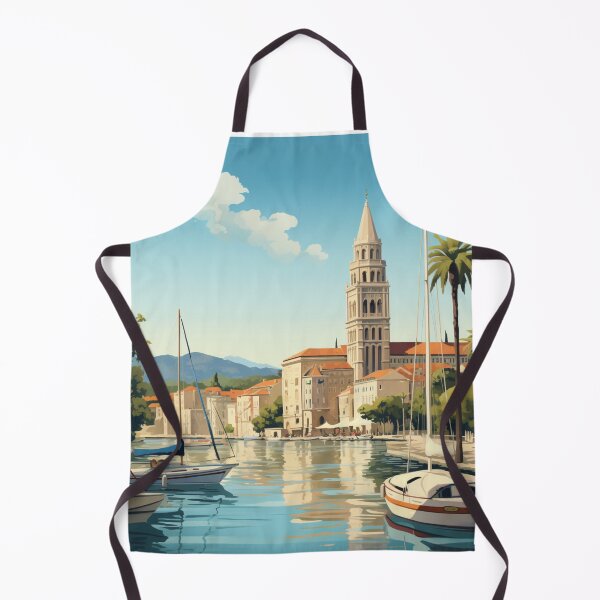 Item preview, A Vintage Travel Illustration of Split - Croatia designed and sold by GoodOldVintage.