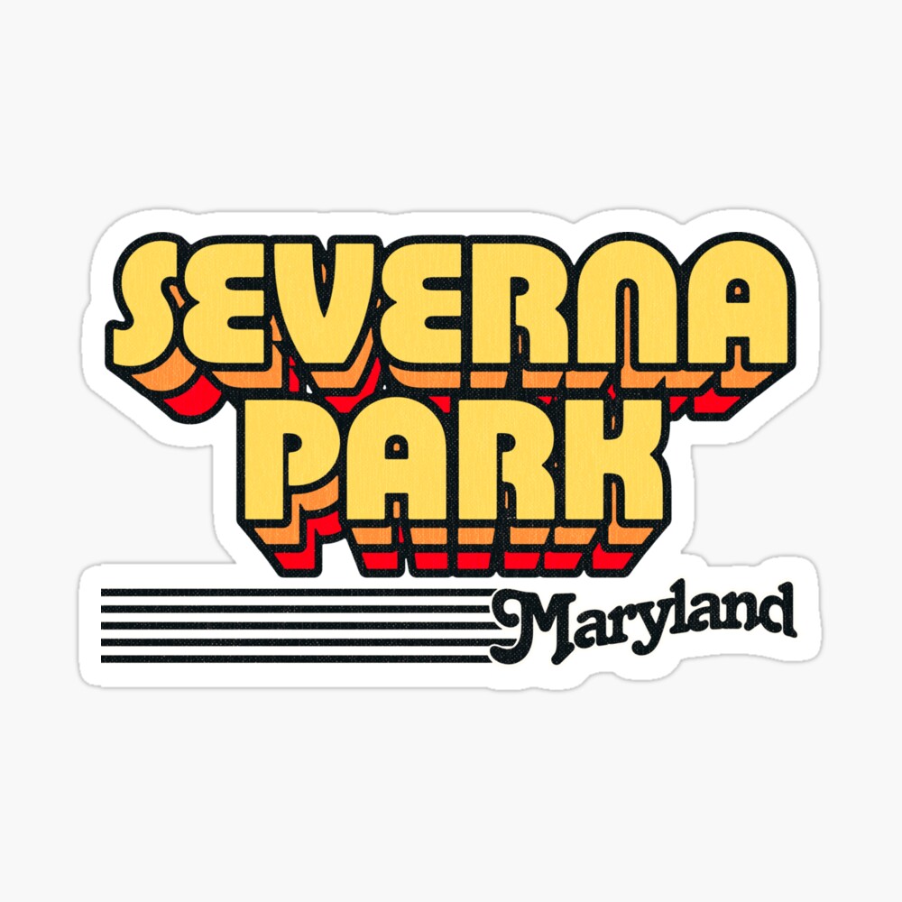 Severna Park, Maryland | Retro Stripes Sticker